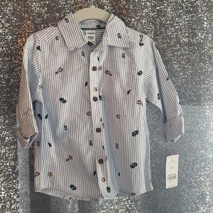 24M Carter’s Button-up Blue Dress Shirt